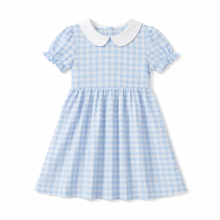 Gingham Bamboo Peter Pan Collar Dress