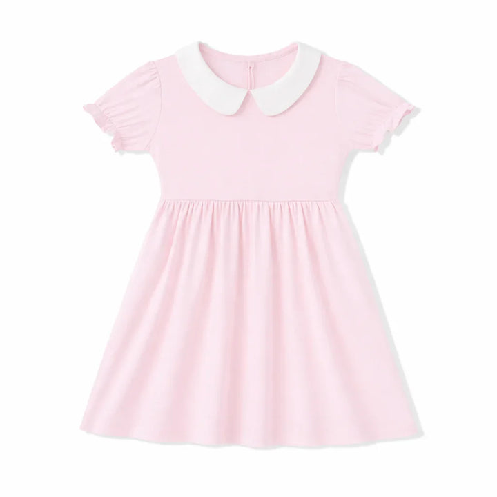 Solid Color Bamboo Peter Pan Collar Dress