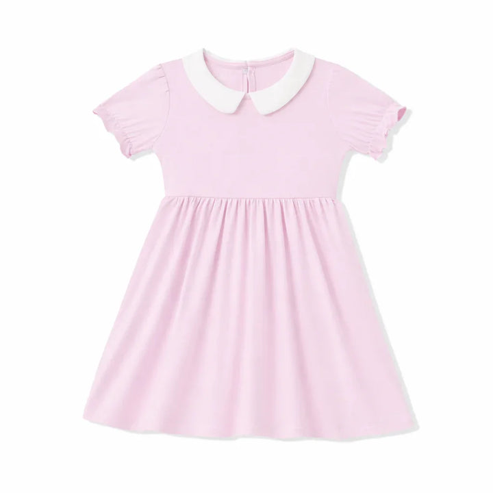 Solid Color Bamboo Peter Pan Collar Dress