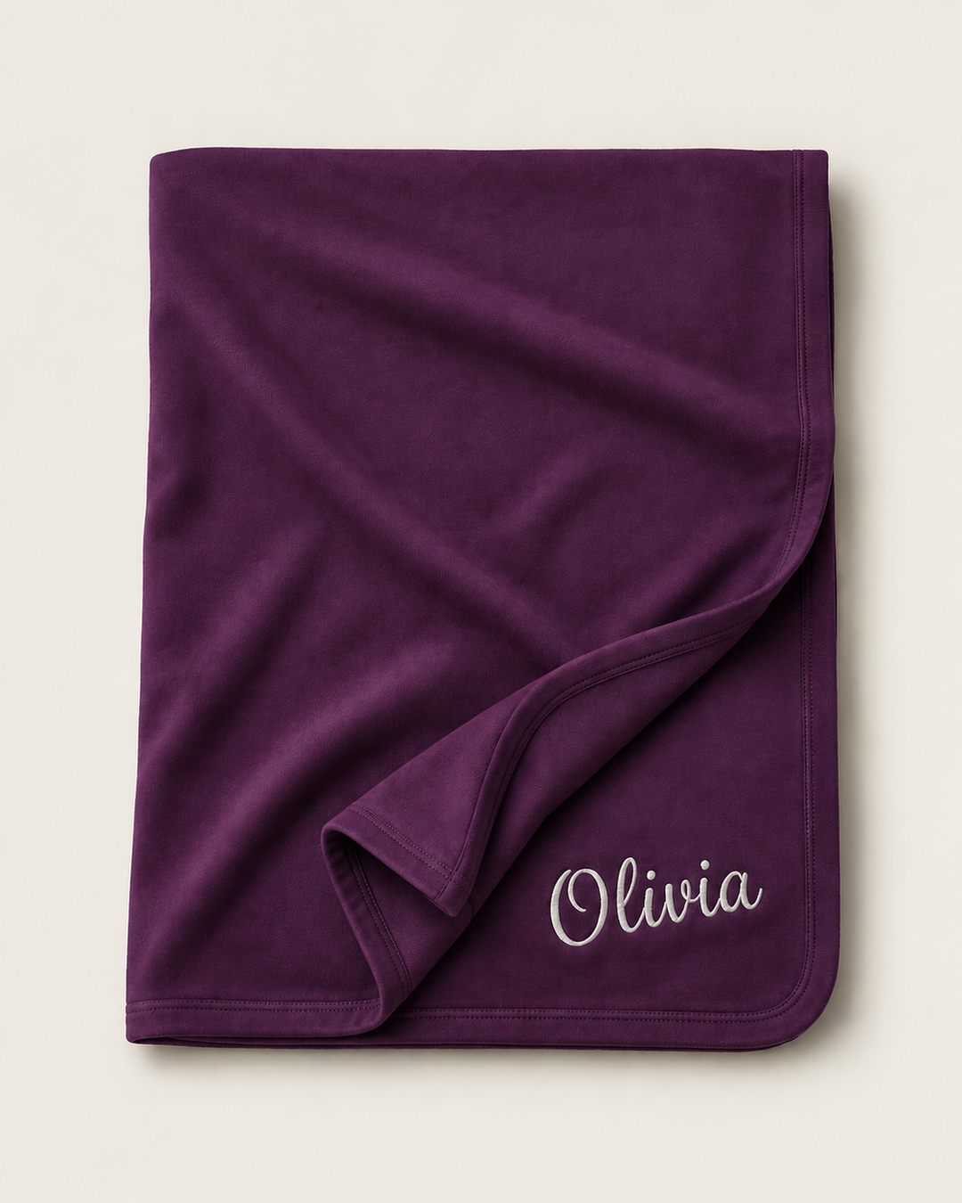 Personalized Bunny Embroidered Bamboo Blanket