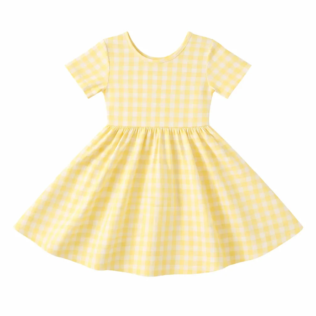 Gingham Bamboo Twirl Dress