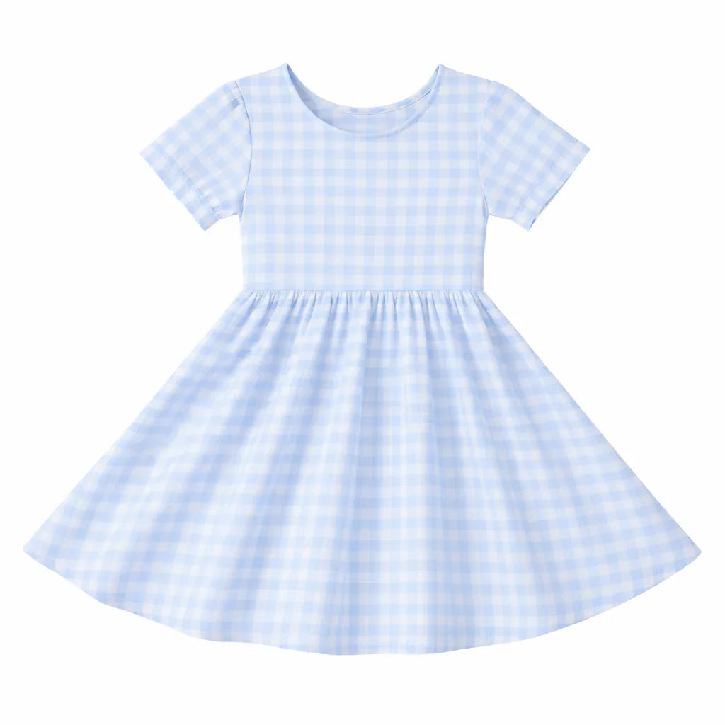 Gingham Bamboo Twirl Dress