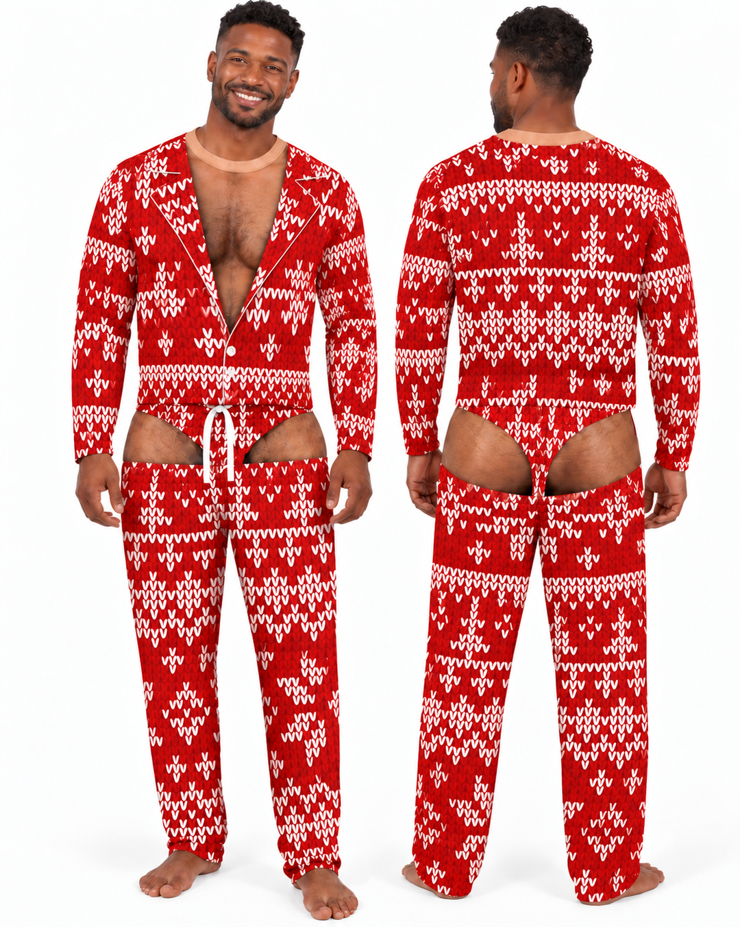 Personalized Funny Christmas Bamboo Men's Pajama Set
