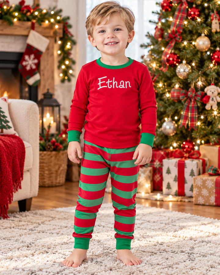 Template Bamboo Two Piece Long Sleeve Pyjamas Set
