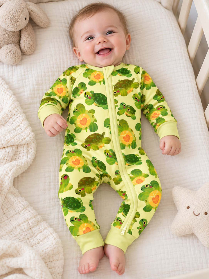Cheerful Green Turtle Bamboo Convertible Zippy