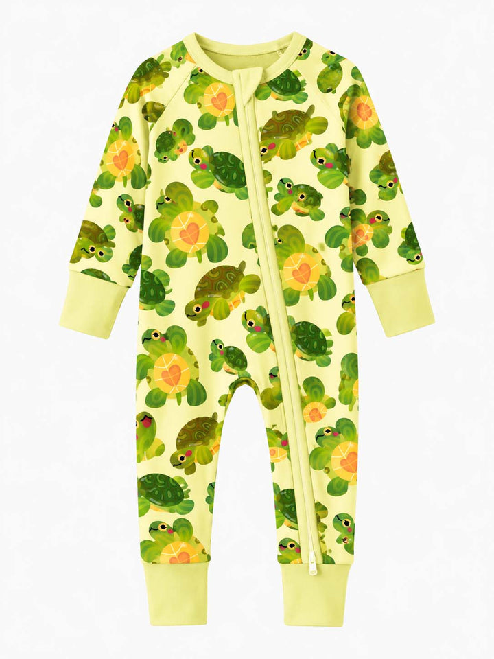 Cheerful Green Turtle Bamboo Convertible Zippy