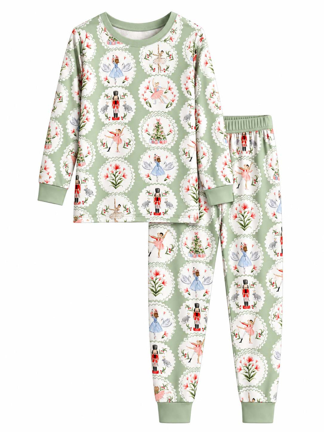 Christmas Ballet Story Bamboo Two Piece Long Sleeve Pajama Set