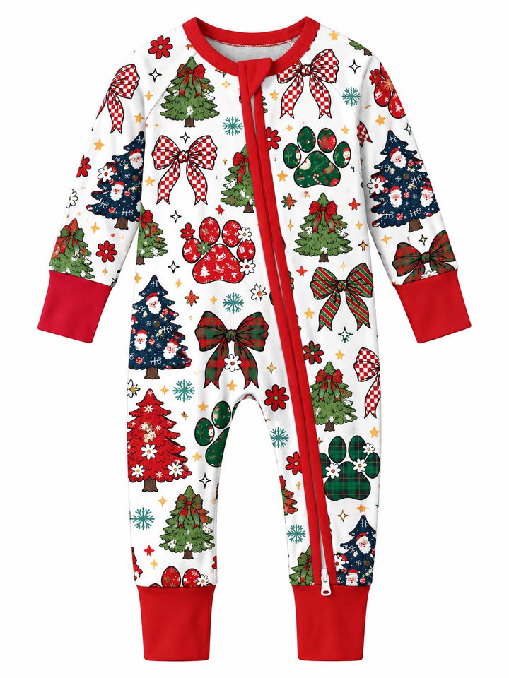 Christmas Bows Trees and Paws Bamboo Convertible Zippy