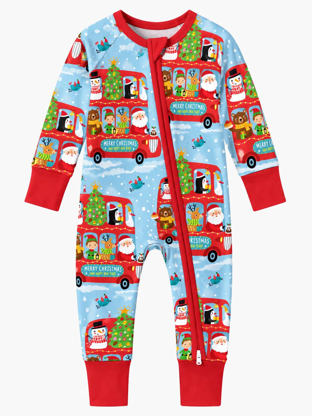 Christmas Bus Adventure Bamboo Convertible Zippy