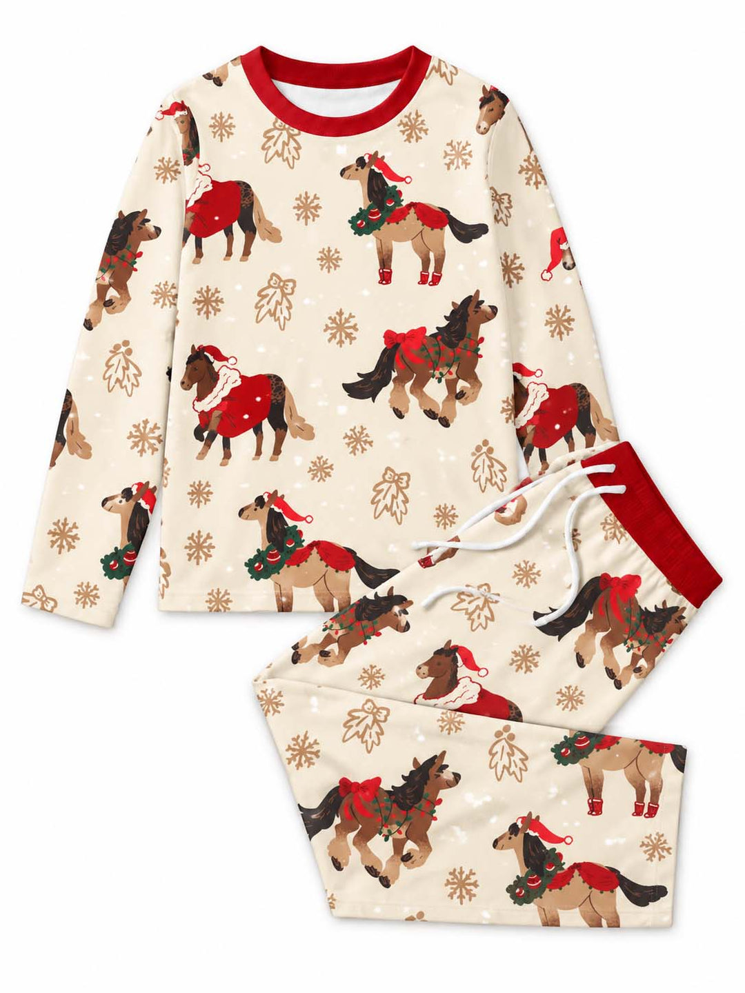 Christmas Cowboy Horses Bamboo Men's Pajama Set