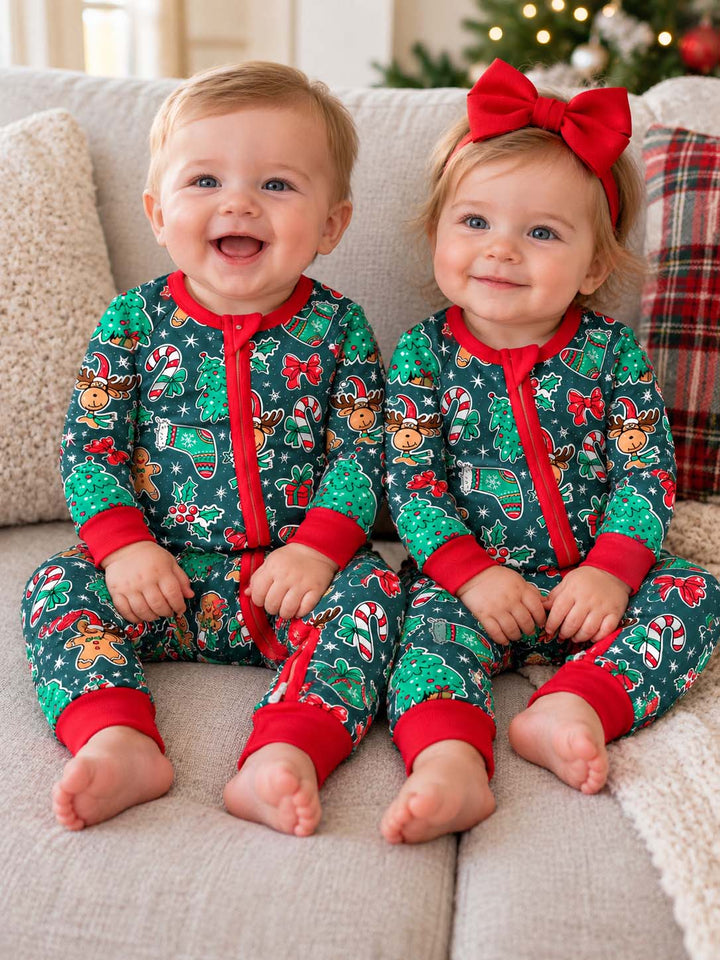 Christmas Doodle Friends Bamboo Convertible Zippy