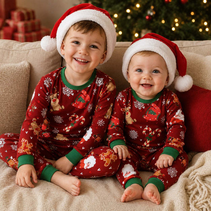 Christmas Gingerbread Friends Bamboo Two Piece Long Sleeve Pajama Set