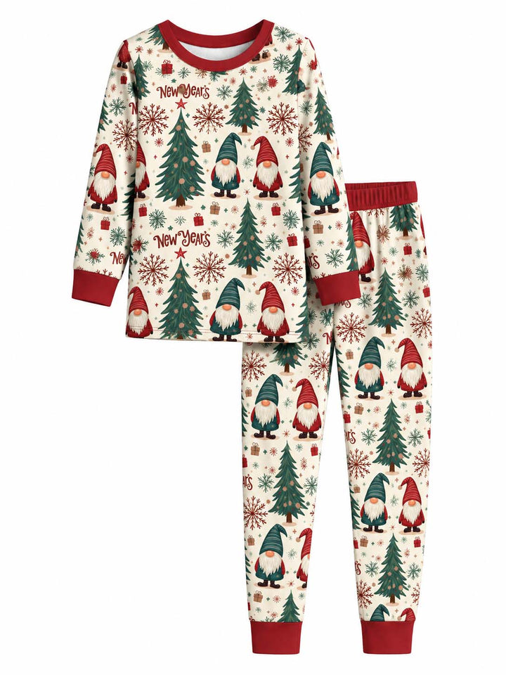 Christmas Gnome Forest Bamboo Two Piece Long Sleeve Pajama Set