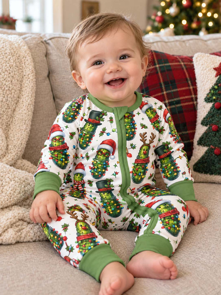 Christmas Pickle Family Bamboo Convertible Zippy