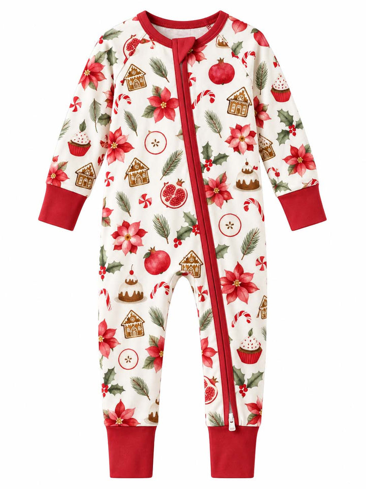 Christmas Sweets and Poinsettias Bamboo Convertible Zippy