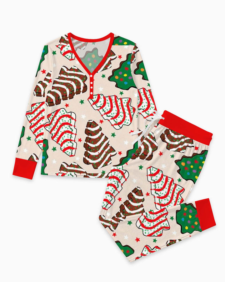 Christmas Tree Cookies Bamboo Women Pajama Set