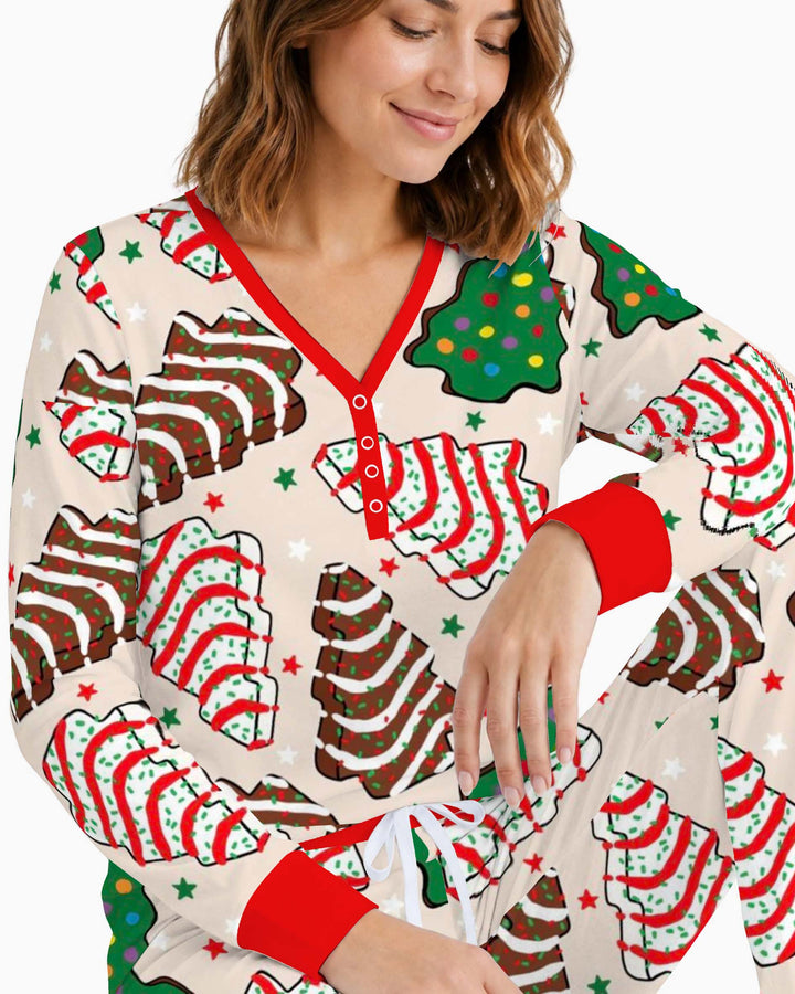 Christmas Tree Cookies Bamboo Women Pajama Set