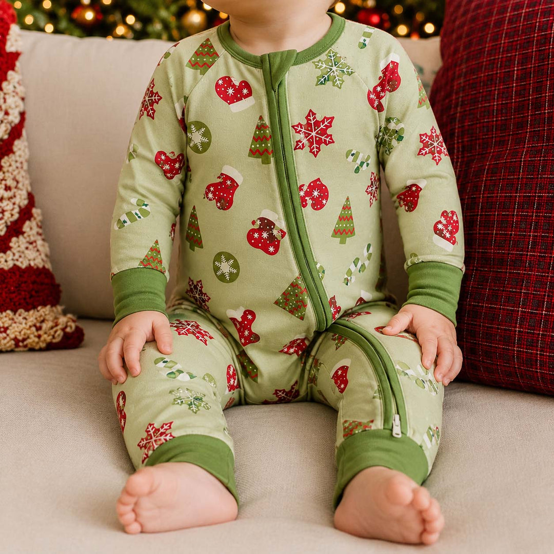 Classic Christmas Holiday Icons Bamboo Convertible Zippy