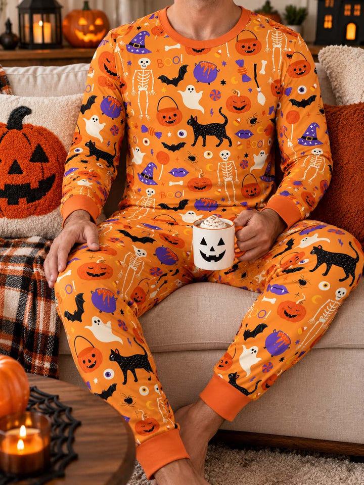 Classic Halloween Icons Bamboo Men's Pajama Set