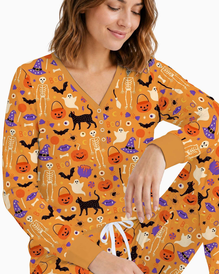 Classic Halloween Icons Bamboo Women Pajama Set