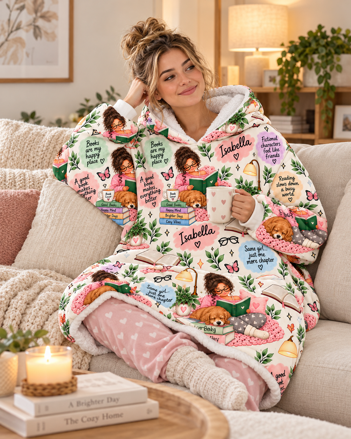 Cozy Reading Corner Blanket Hoodie