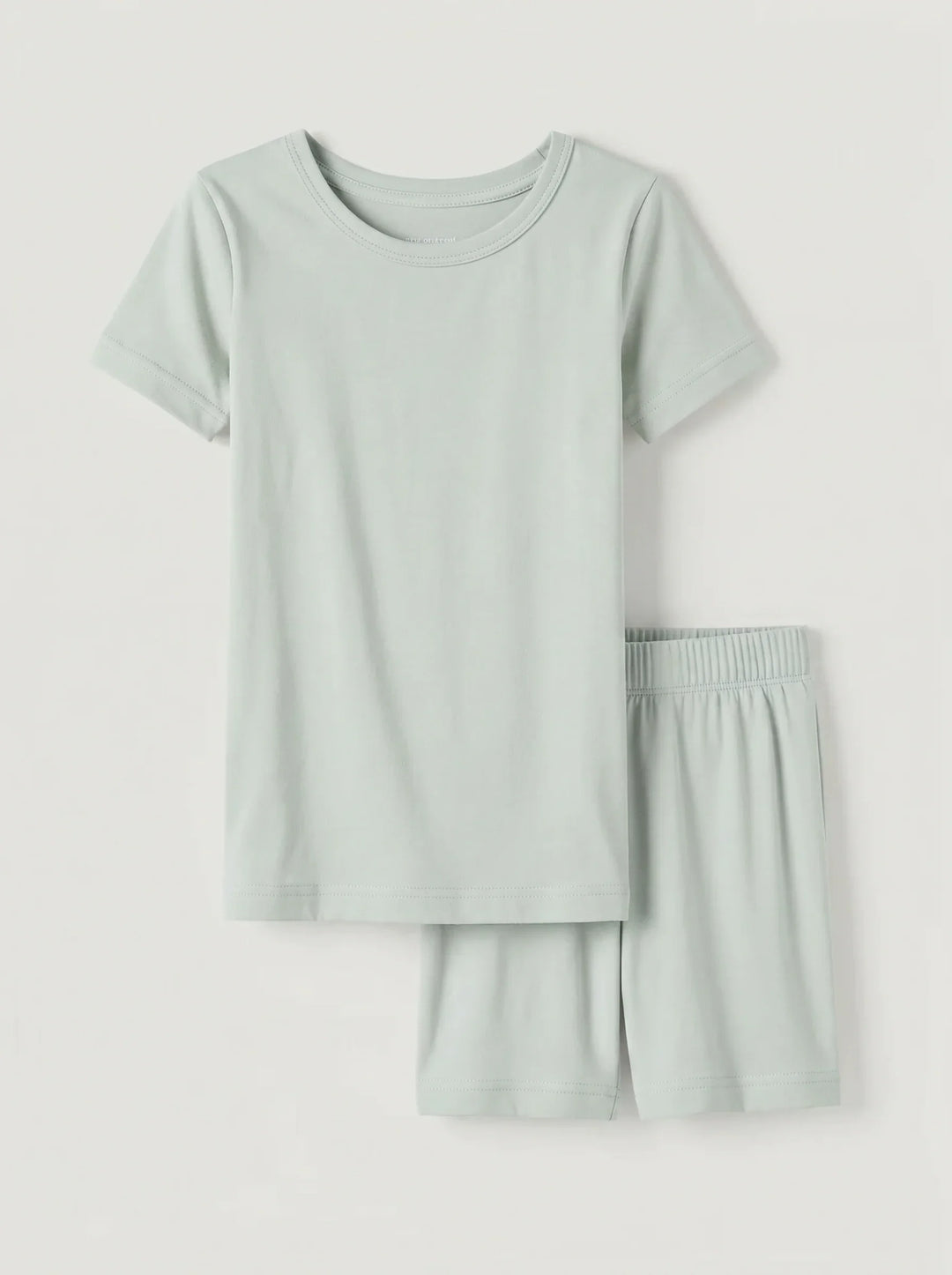 Solid Color Bamboo Two Piece Short Sleeve Short Pajama Set