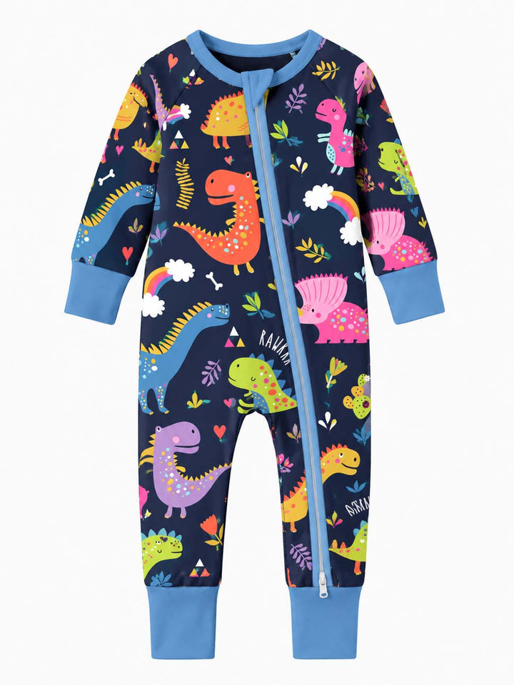 Colorful Dino Night Bamboo Convertible Zippy