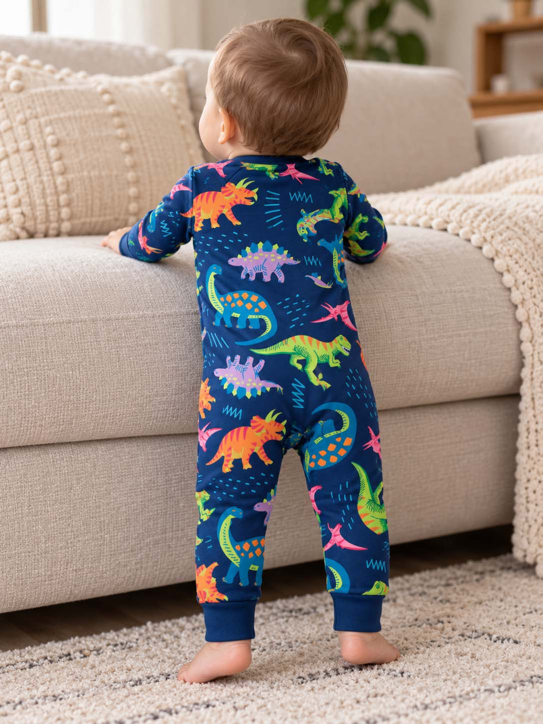 Colorful Dinosaur Night Bamboo Convertible Zippy