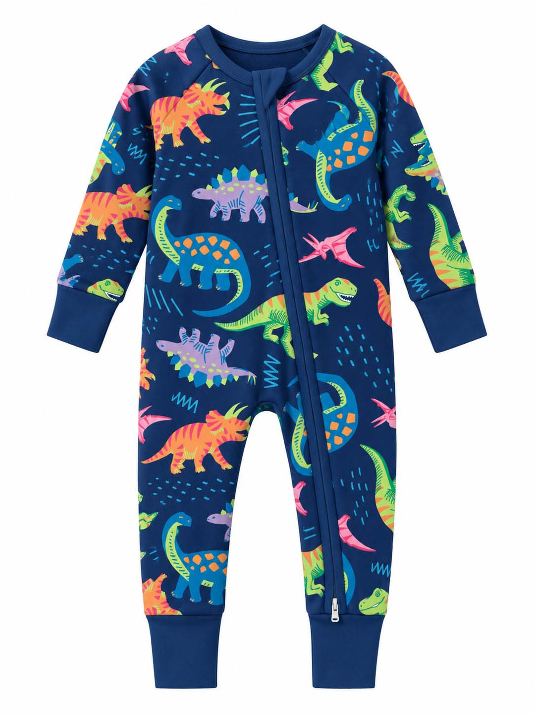 Colorful Dinosaur Night Bamboo Convertible Zippy