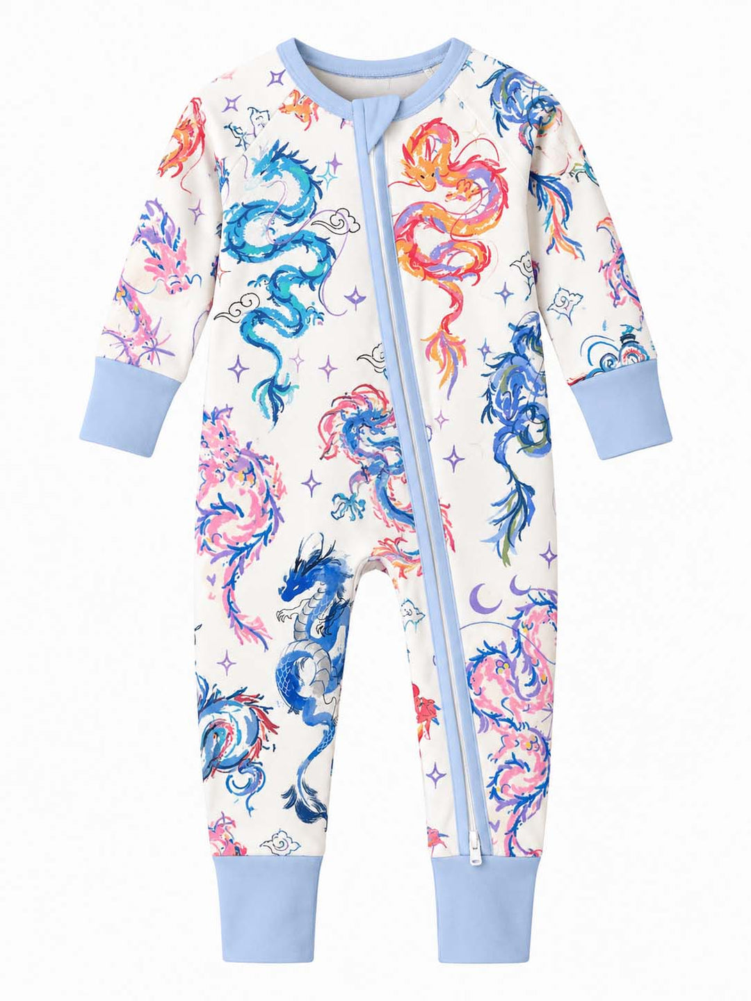 Colorful Eastern Dragons Bamboo Convertible Zippy