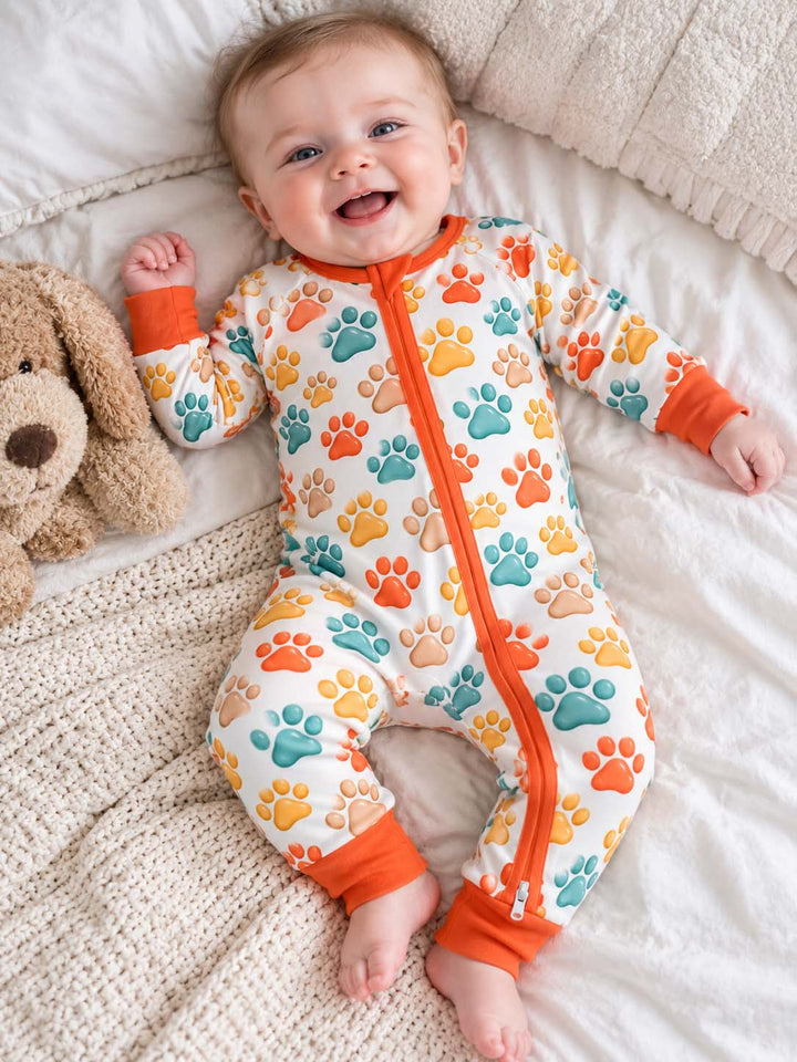Colorful Playful Paw Prints Bamboo Convertible Zippy