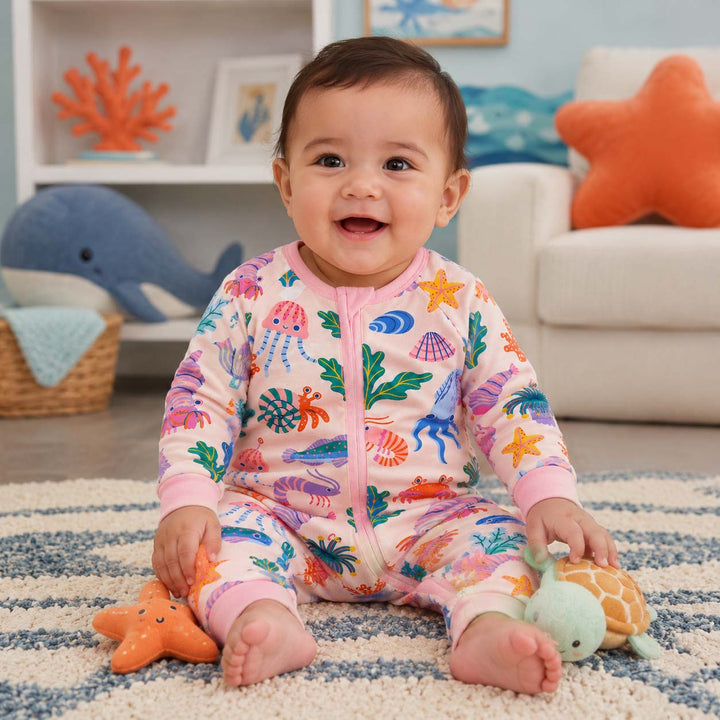 Colorful Sea Life Bamboo Convertible Zippy