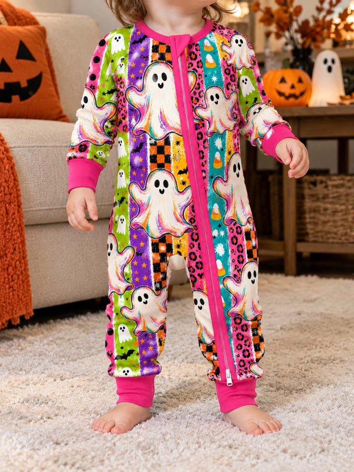 Colorful Spooky Ghost Halloween Bamboo Convertible Zippy