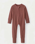 Dark Chestnut Bamboo Convertible Zippered Romper