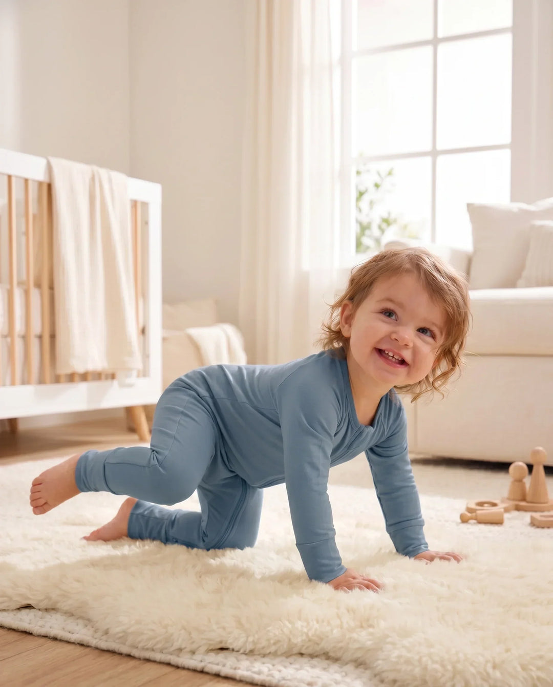 Slate Gray Bamboo Convertible Zippered Romper