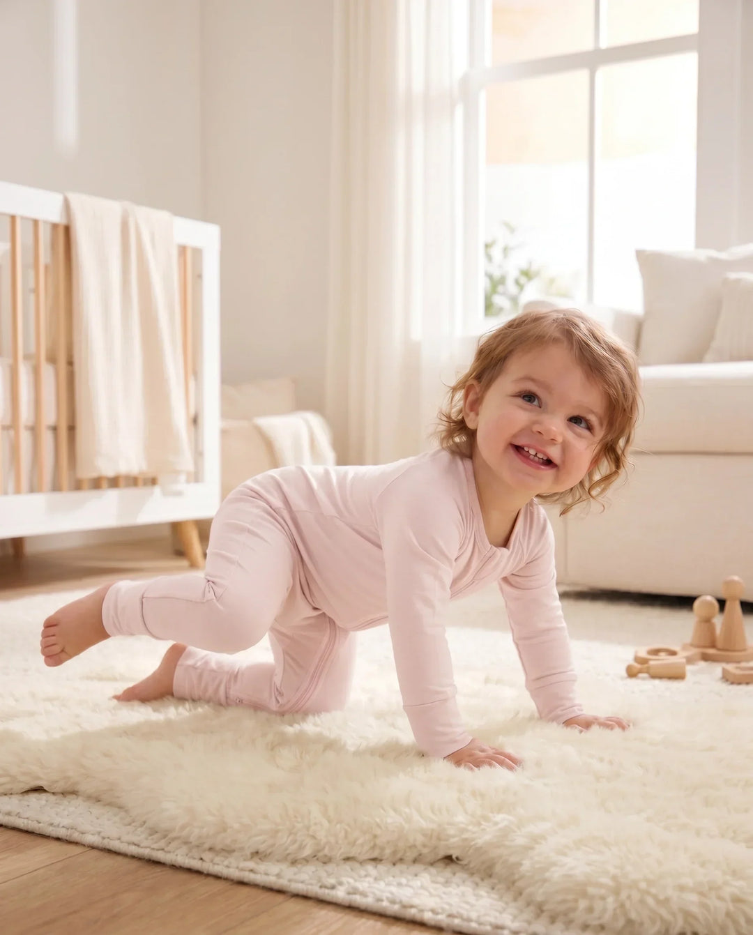 Sakura Bamboo Convertible Zippered Romper