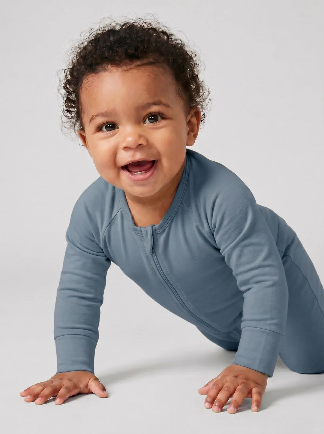 Slate Gray Bamboo Convertible Zippered Romper