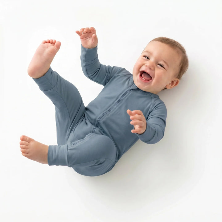 Slate Gray Bamboo Convertible Zippered Romper