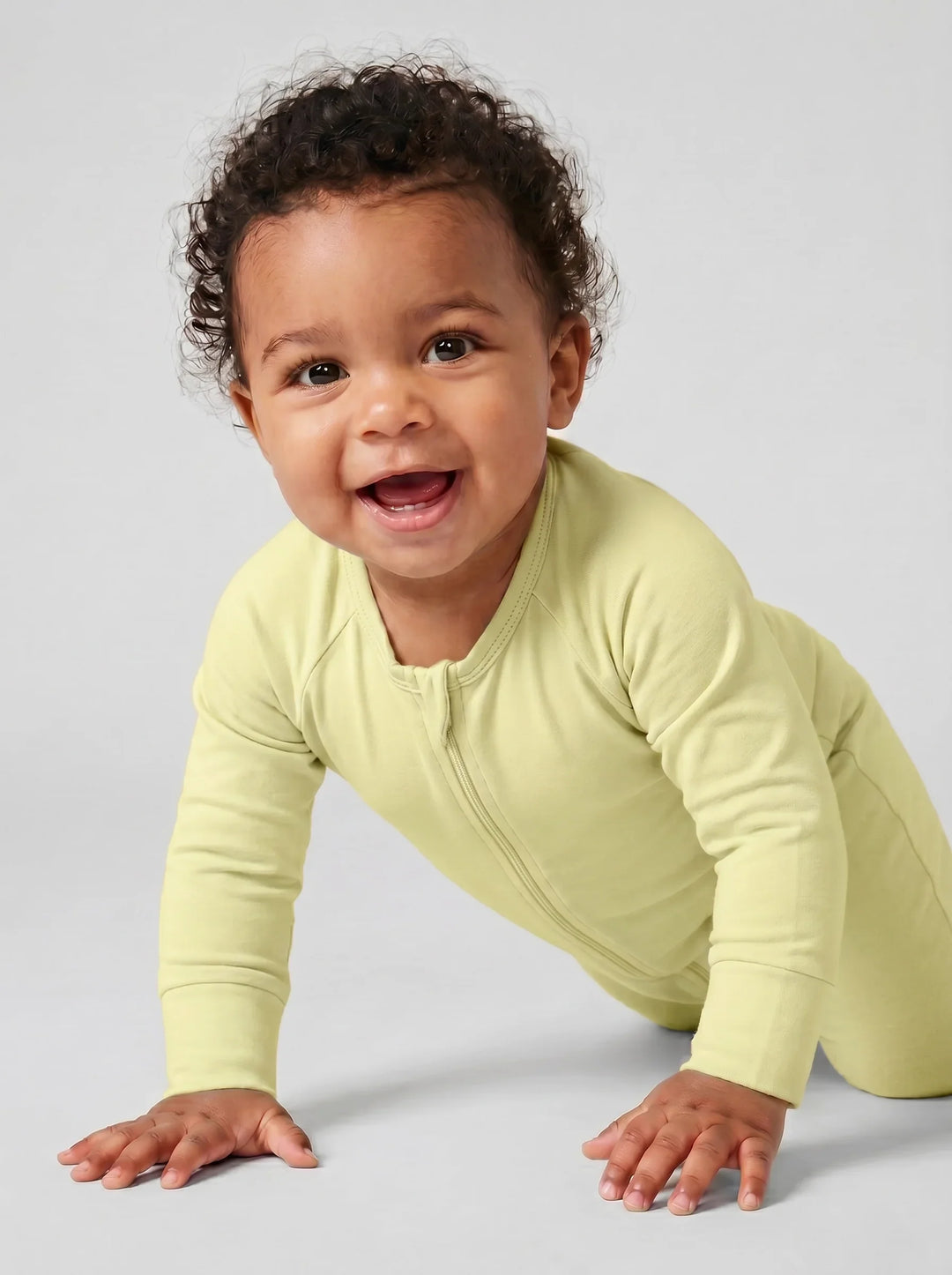 Pale Goldenrod Bamboo Convertible Zippered Romper