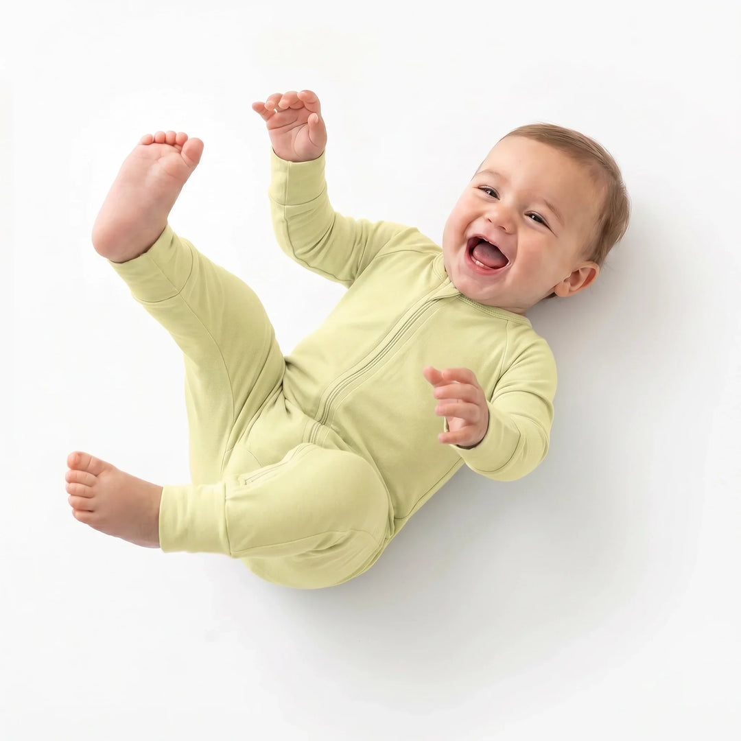 Pale Goldenrod Bamboo Convertible Zippered Romper