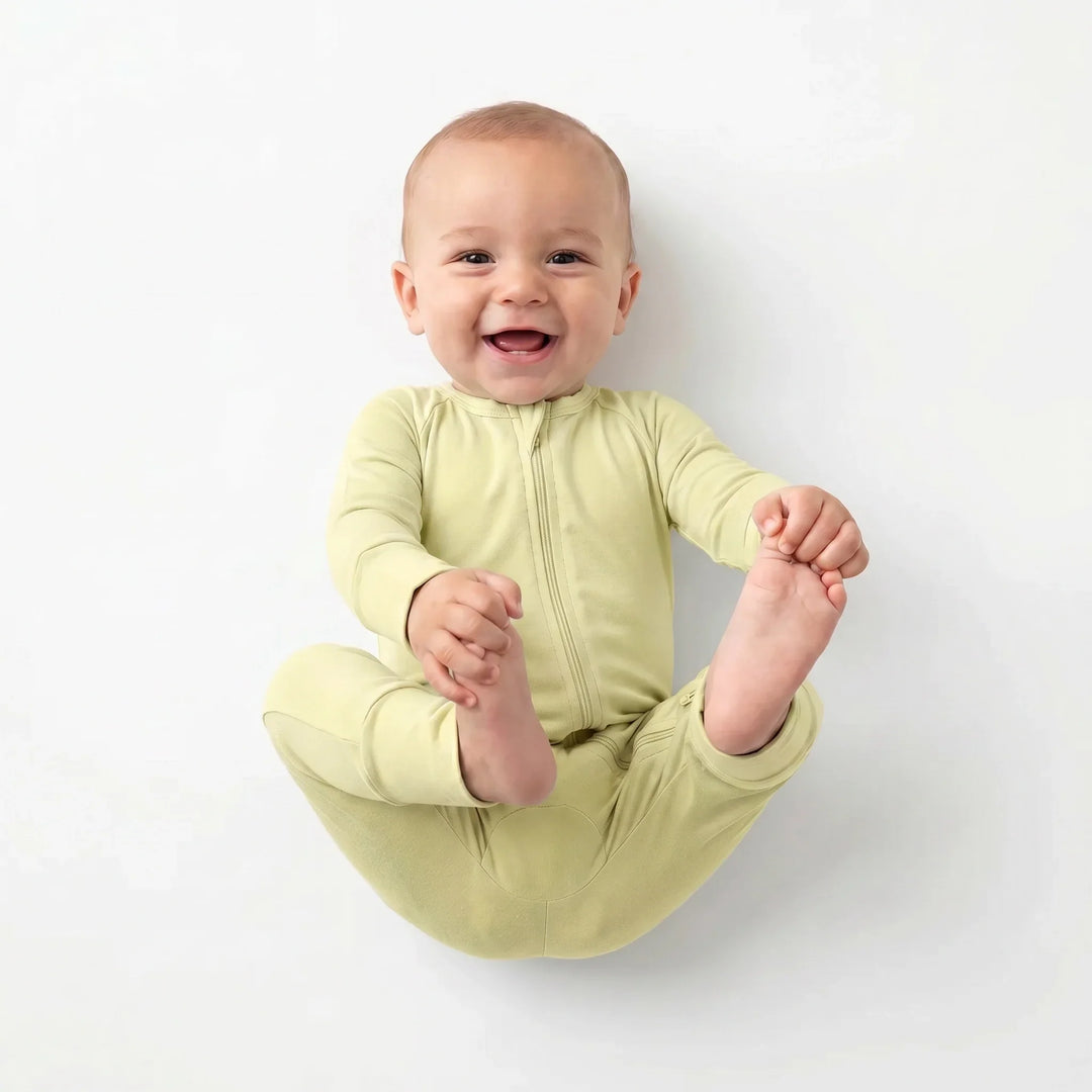 Pale Goldenrod Bamboo Convertible Zippered Romper