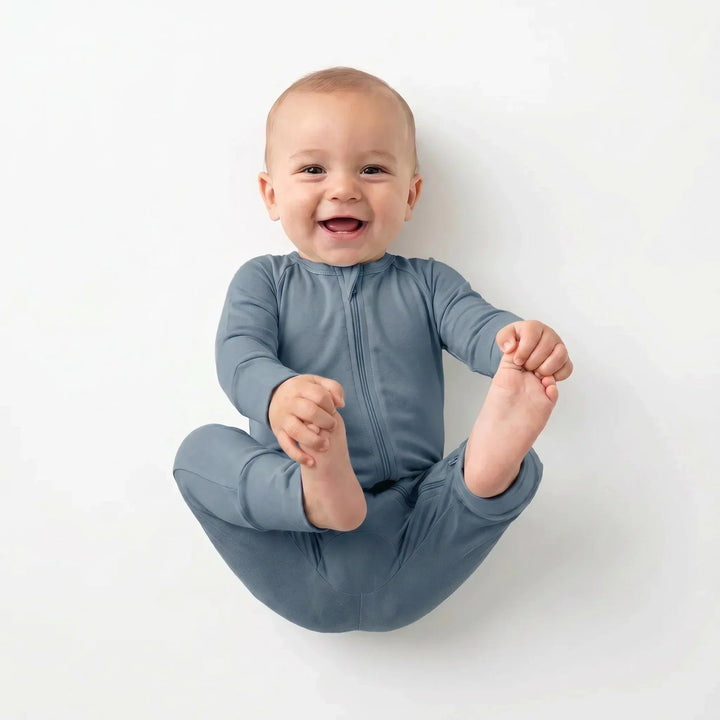 Slate Gray Bamboo Convertible Zippered Romper