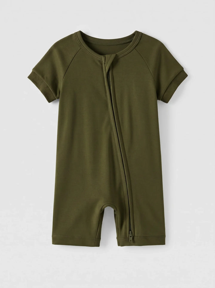 Solid Color Bamboo Shorty Zippy