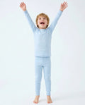 Solid Color Bamboo Two Piece Long Sleeve Pajama Set