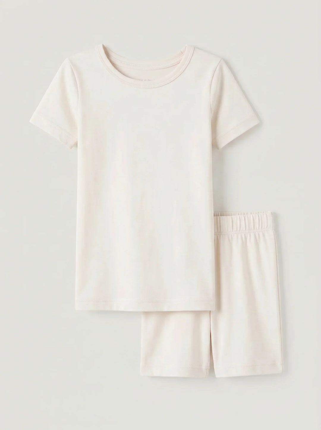 Solid Color Bamboo Two Piece Short Sleeve Short Pajama Set