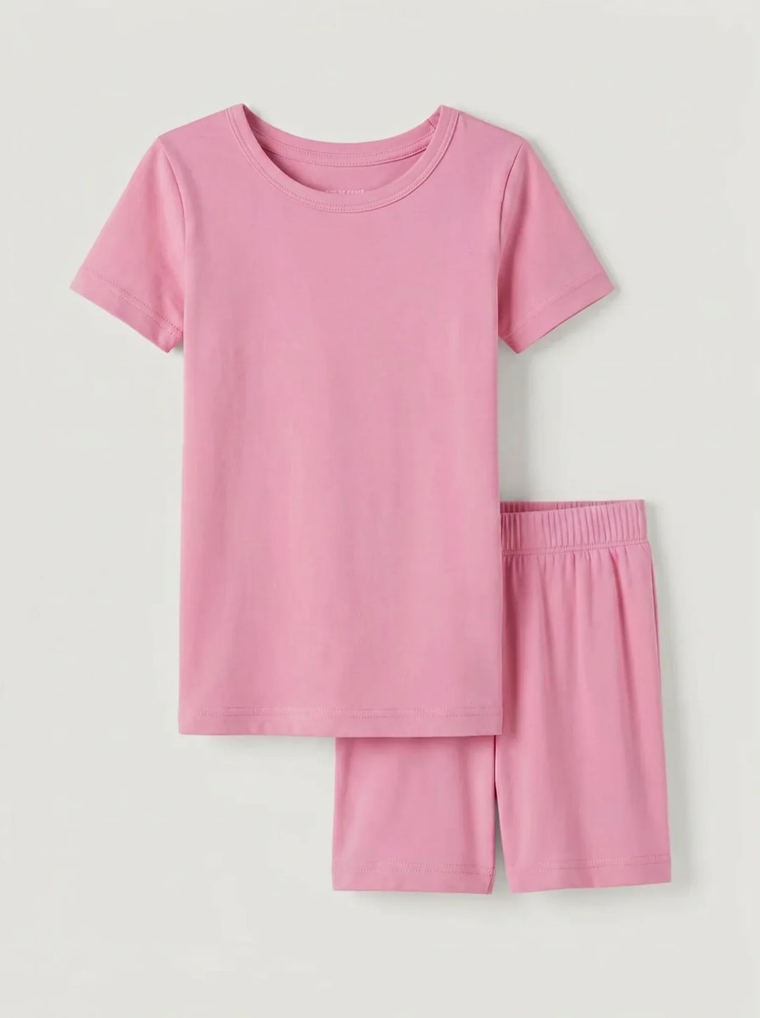 Sweet Pink Bamboo Two Piece Short Sleeve Shorts Pajama Set