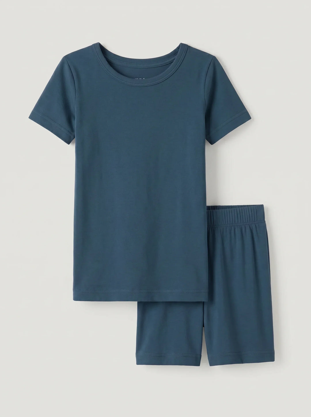 Solid Color Bamboo Two Piece Short Sleeve Short Pajama Set