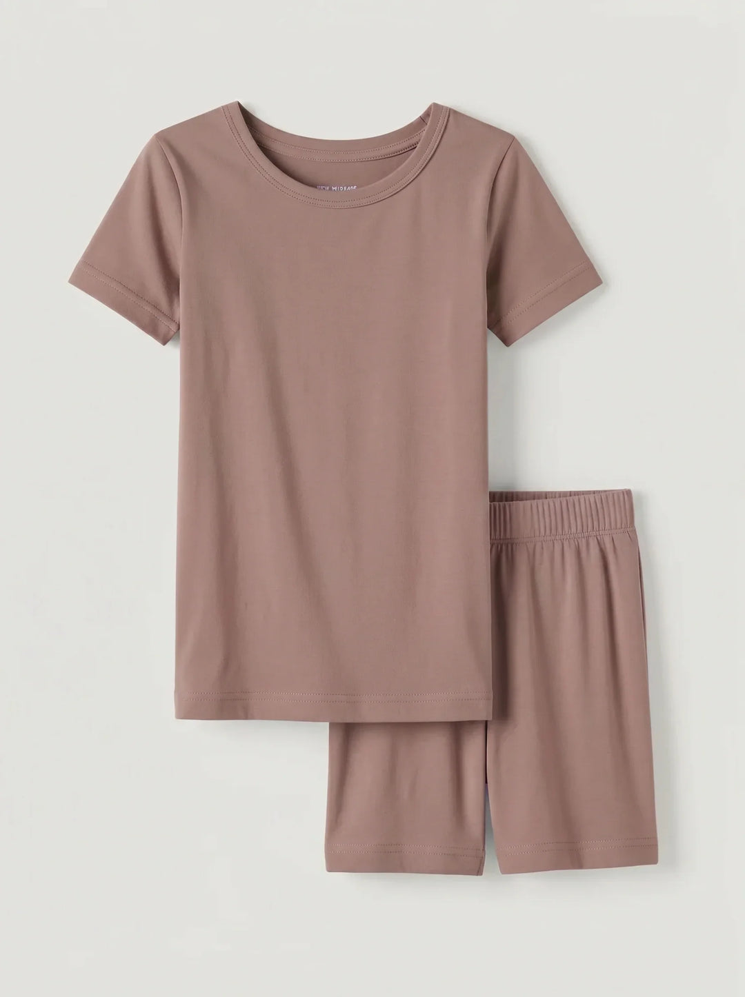 Solid Color Bamboo Two Piece Short Sleeve Short Pajama Set