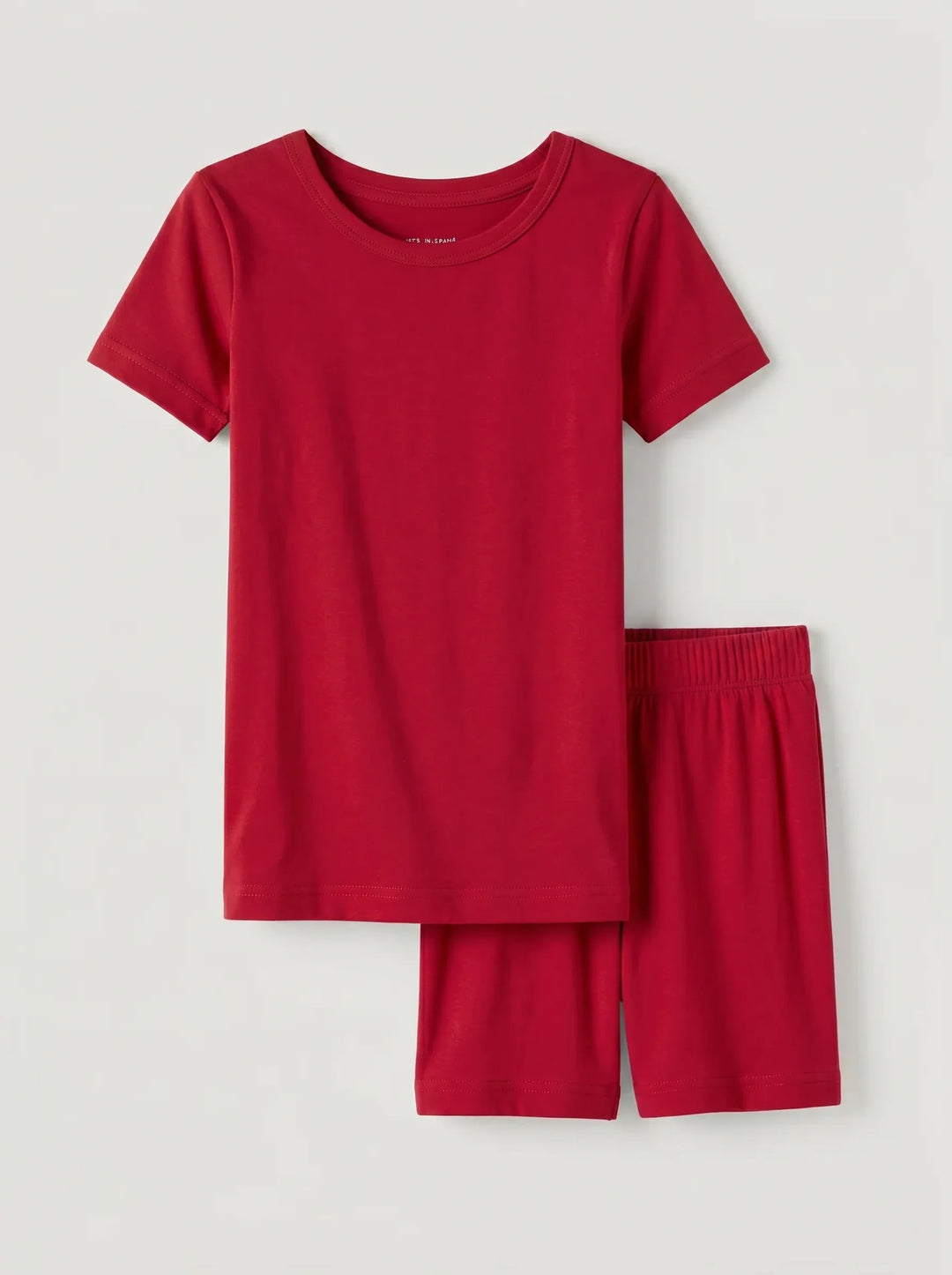 Solid Color Bamboo Two Piece Short Sleeve Short Pajama Set