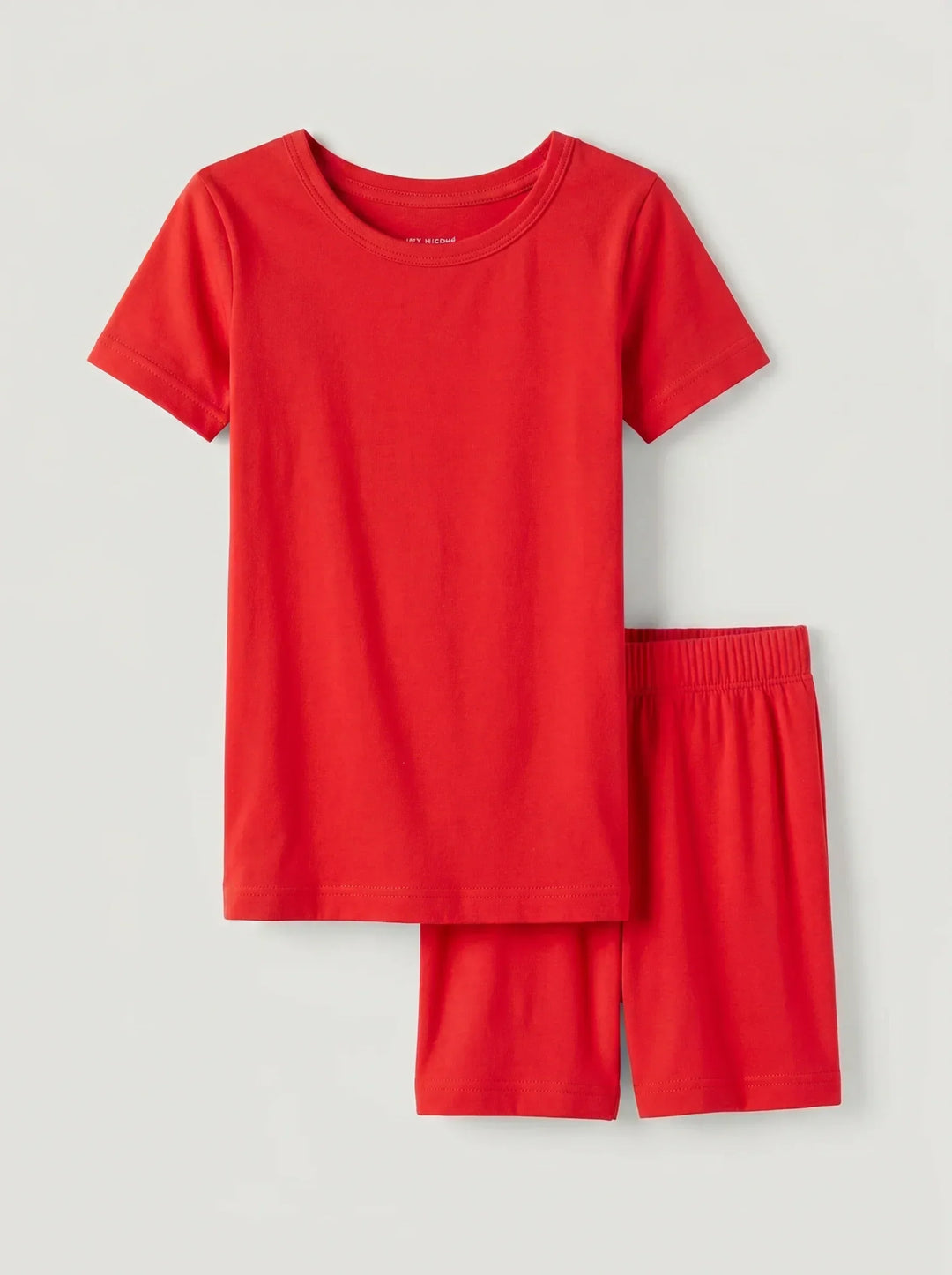 Crimson Bamboo Two Piece Short Sleeve Shorts Pajama Set